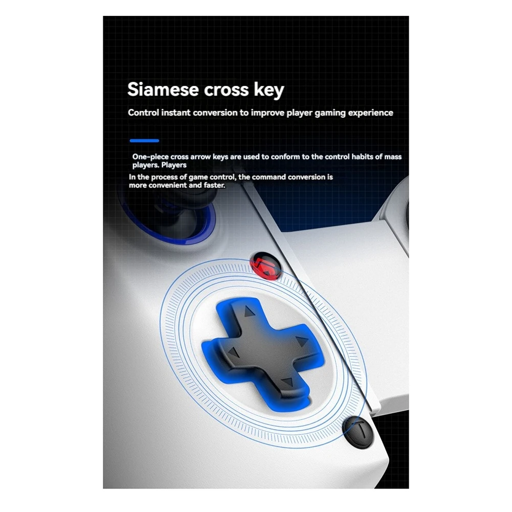 

D11 растягивающийся беспроводной игровой контроллер для SWITCH/Android/IOS планшета Многофункциональный потоковый джойстик белого цвета