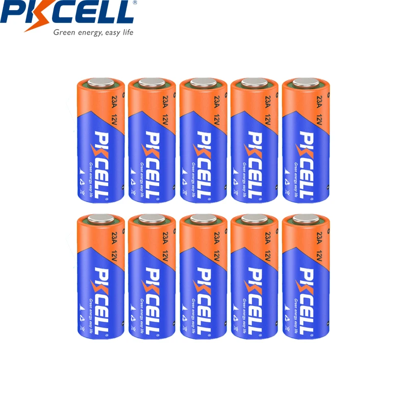 40PC PKCELL 23a 12v battery 23A E 21/23 A23 23G A MN21 Dry Alkaline Battery for doorbell car alarm walkman car remote control