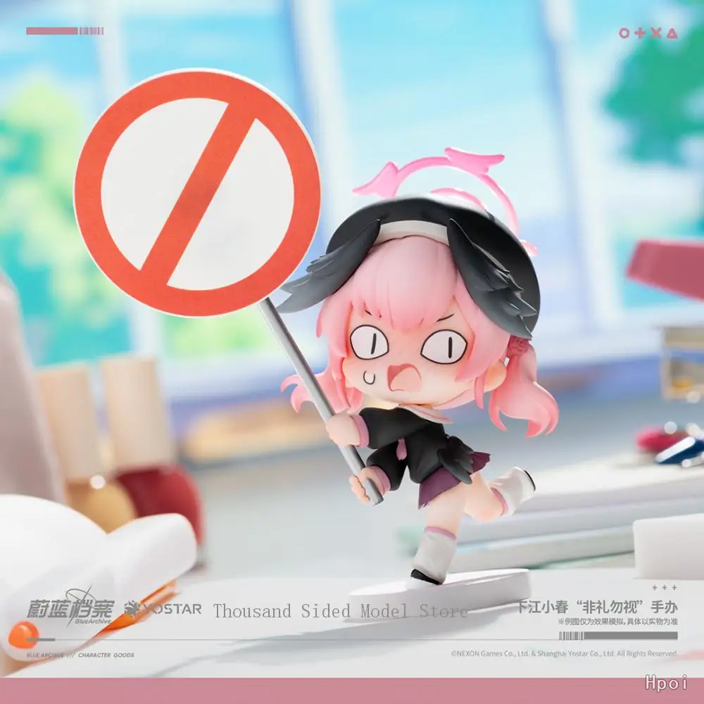 

Оригинальный синий архив Shimoji Koharu Don't Look at what is improper Kawaii Doll Q версия Аниме Фигурка Модель Игрушки Подарок 15 СМ