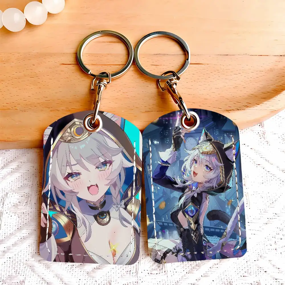 Cipher Game Honkai Star Rail Card Holder Keychain Key Ring Door Lock Access Protective Case For Security Gift