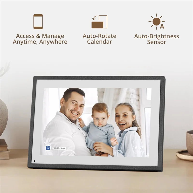 EF-Touchscreen Interactive 10.1 Inch Digital Calendar Chore Chart, Smart Family Planner, Hearth Display Desk Digital