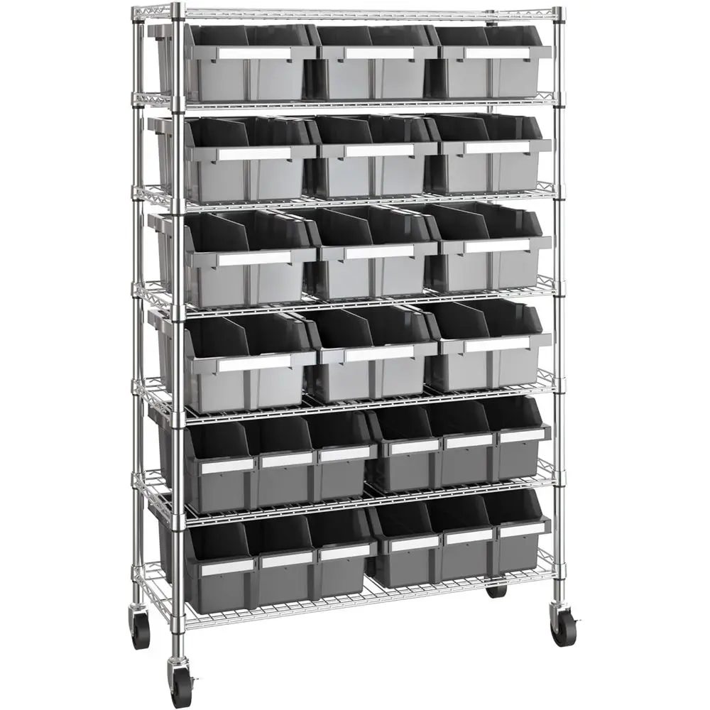 

Стеллаж для хранения Seville Classics Heavy Duty NS из прочной стальной проволоки, запатентованный органайзер для гаража, склада, офиса, магазина