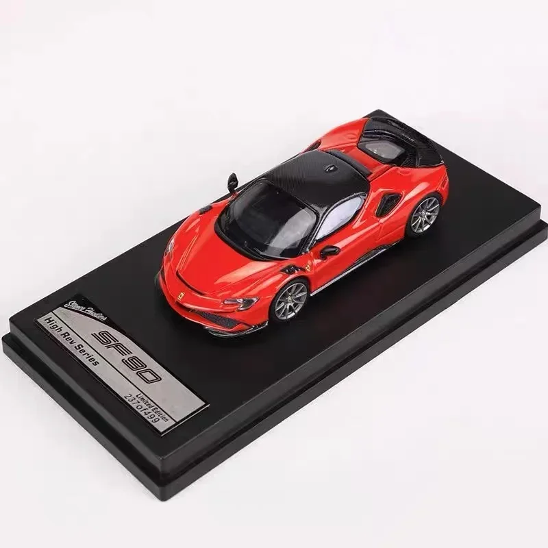 SH 1:64 Novitec SF90 Open cover alloy simulation static car model, children's collection toys, holiday gifts for children.