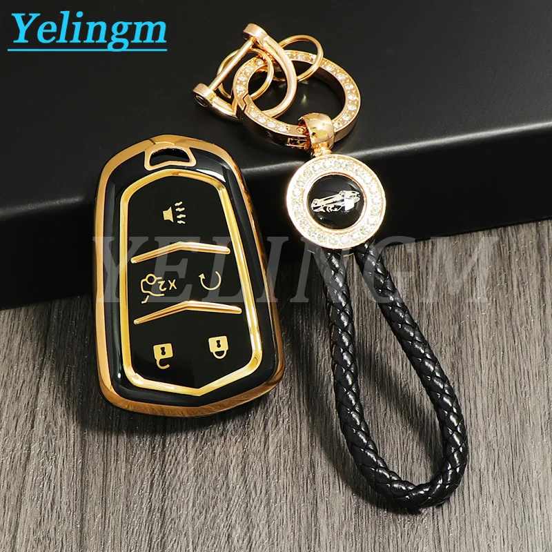 4/5-Tasten Modische Auto-Smartkey-Schutzhülle für Cadillac ATS XTS XT5 XT4 CT6 XT6 CTS DTS ESV STS ELR Zubehör
