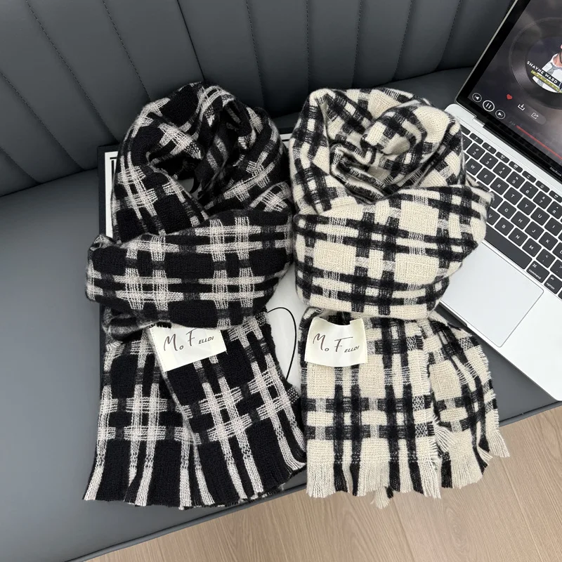 فتاة الشتاء وشاح شرابة شبكة شال الخريف الشتاء الدفء رشاقته يندبروف الزي الخارجي تنوعا الأوشحة الناعمة والزجة