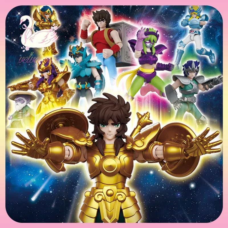 

Original Blokees Saint Seiya Galaxy Version 02 - The Legacy Of The Gold Saints Blind Box Peripheral Collect Assemble Toys Gift