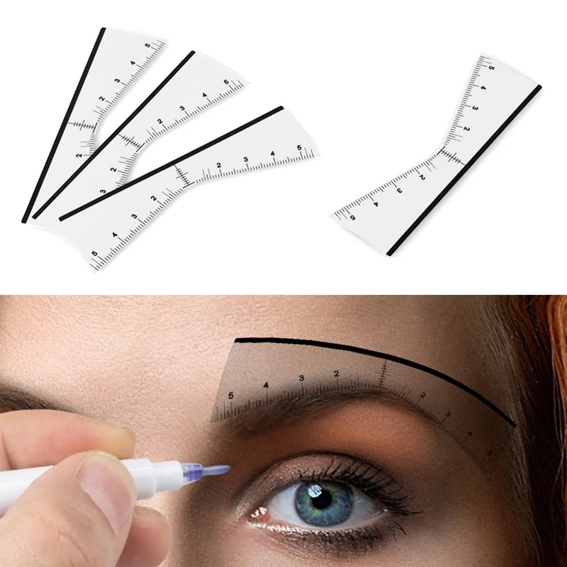 12pcs/set Microblading Mapping Brow Tools Eyebrow Shape Design Stickers for Permanent Makeup Brow Stencil Position Supplies