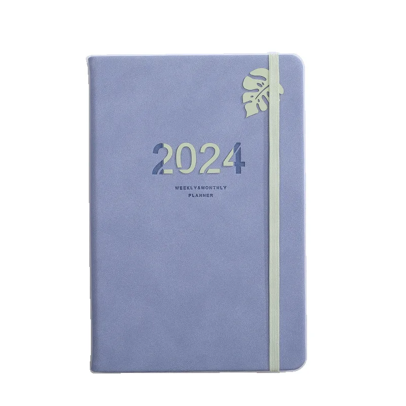 New 2024 Notebook Strap Elastic Band Notebook English Schedule Book Hard Surface Notepad