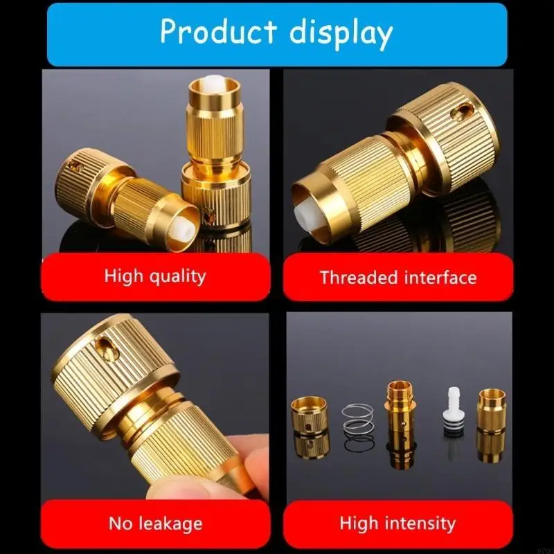 

97QD 2Pcs Aluminium Garden Hose Connector Expandable Water Pipe Adapter Repair Kits