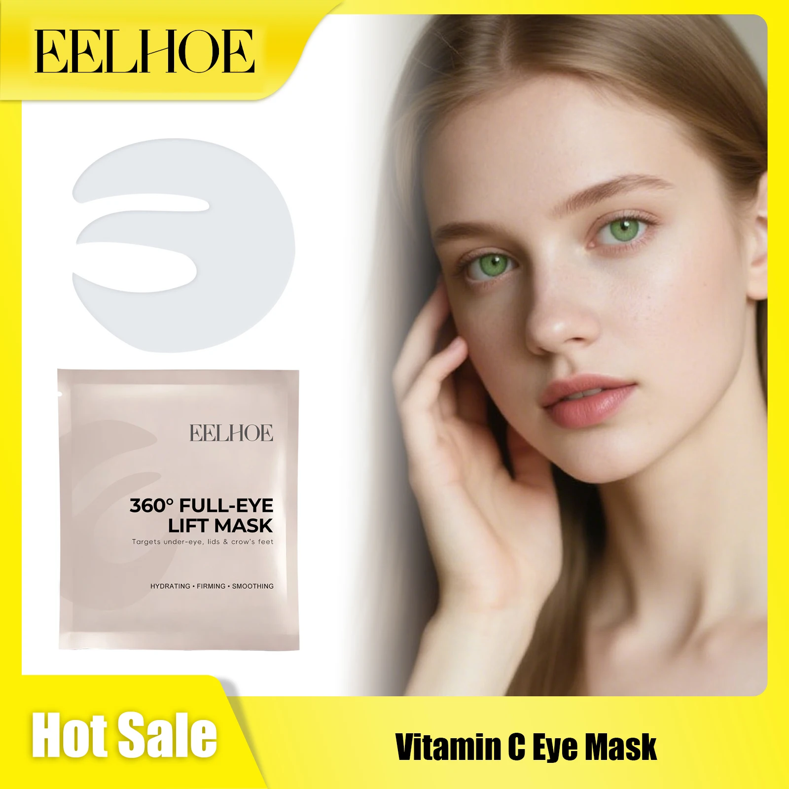 

EELHOE Vitamin C Eye Nourishing Mask Reduce Fine Lines Improve Eye Bags Remove Dark Circles Improve Rough Skin Eye Soothing Mask