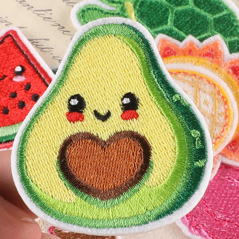 Food Hamburg Fruit Cute Cartoon Embroidered Accessories Badge Cloth Sticker Patch Sewing Iron-on Transfers for Clothing Bag Hat