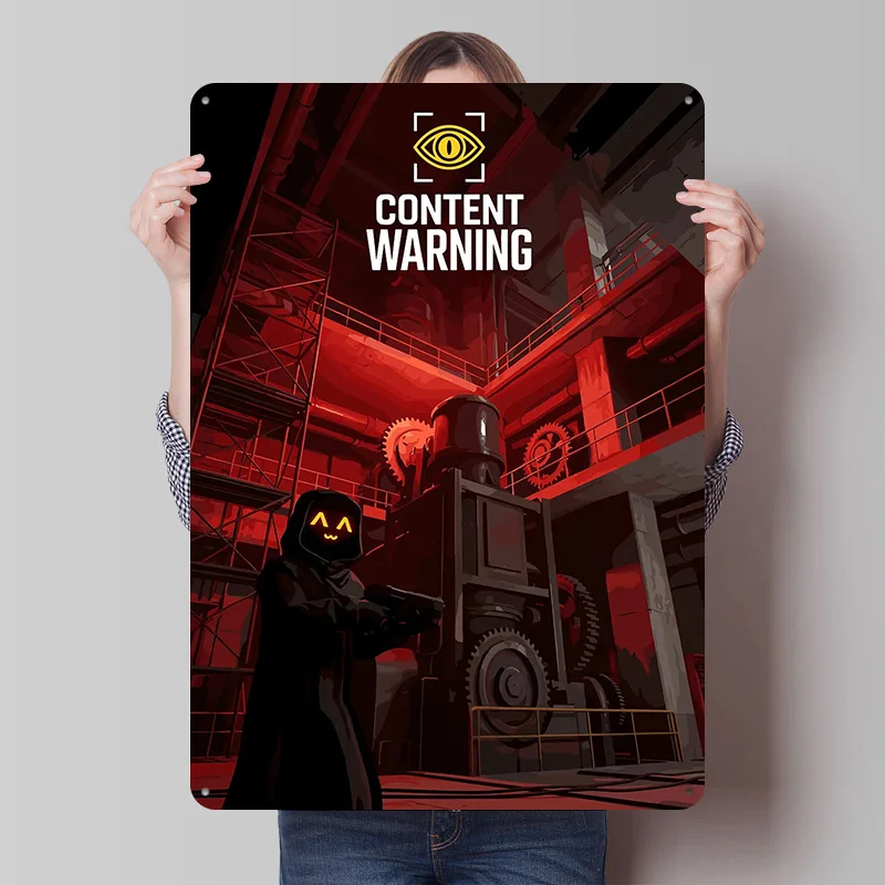 

Постеры с предупреждениями о содержимом игры, индивидуальные ретро-плакаты, винтажные металлические таблички для декора игровой комнаты и уютного уголка для мужчин