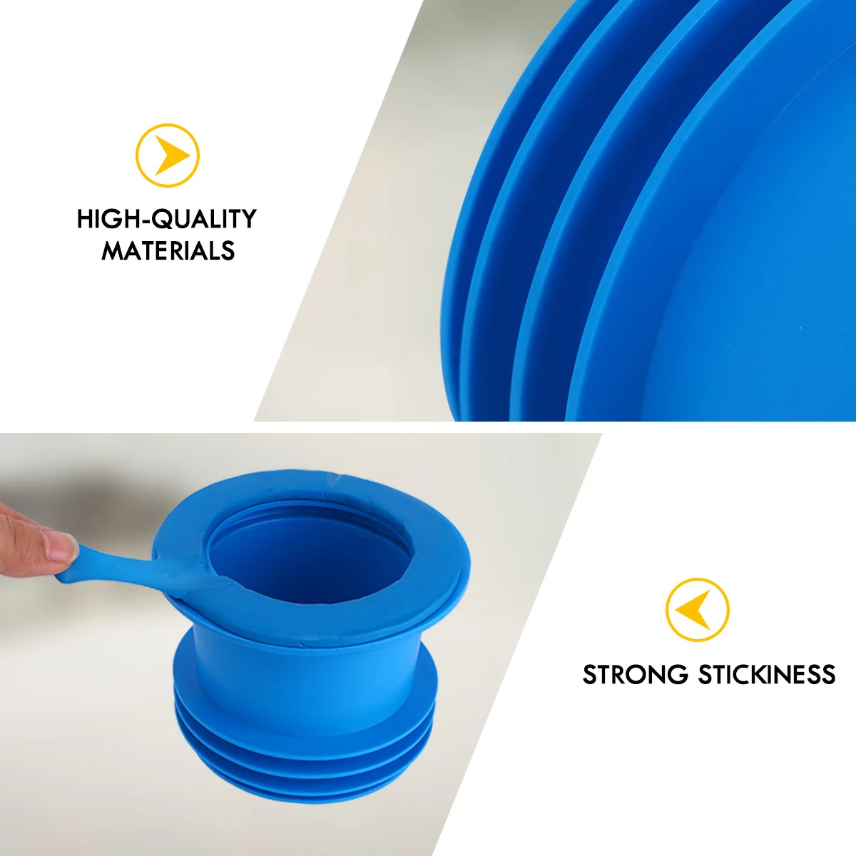 

Universal Toilet Sealing Ring Thickened Blue Toilet Flange Ring Odor Resistant Drain Pipe Seal Leakage Prevention