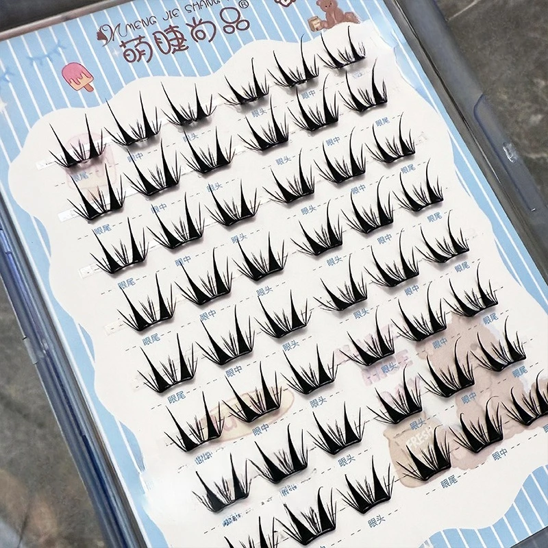 Colla per ciglia liquide Ciglia finte ultrasottili Ciglia Manga Noglue Cluster di ciglia segmentate Ciglia individuali fai-da-te