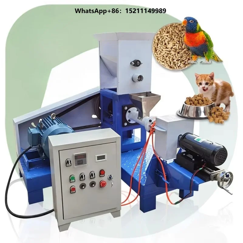 Used Animal Pellet Product Line Electric Parrot Fish Feed Automatic Make Machine
