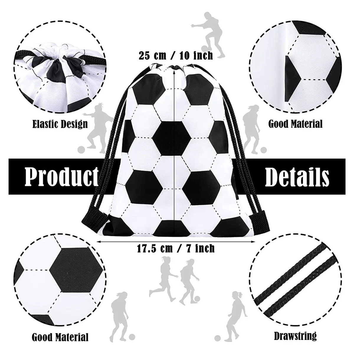 12Pcs Drawstring Bags with Wrist Return Ball Sport Bag Backpack Wrist Balls on A String Sports