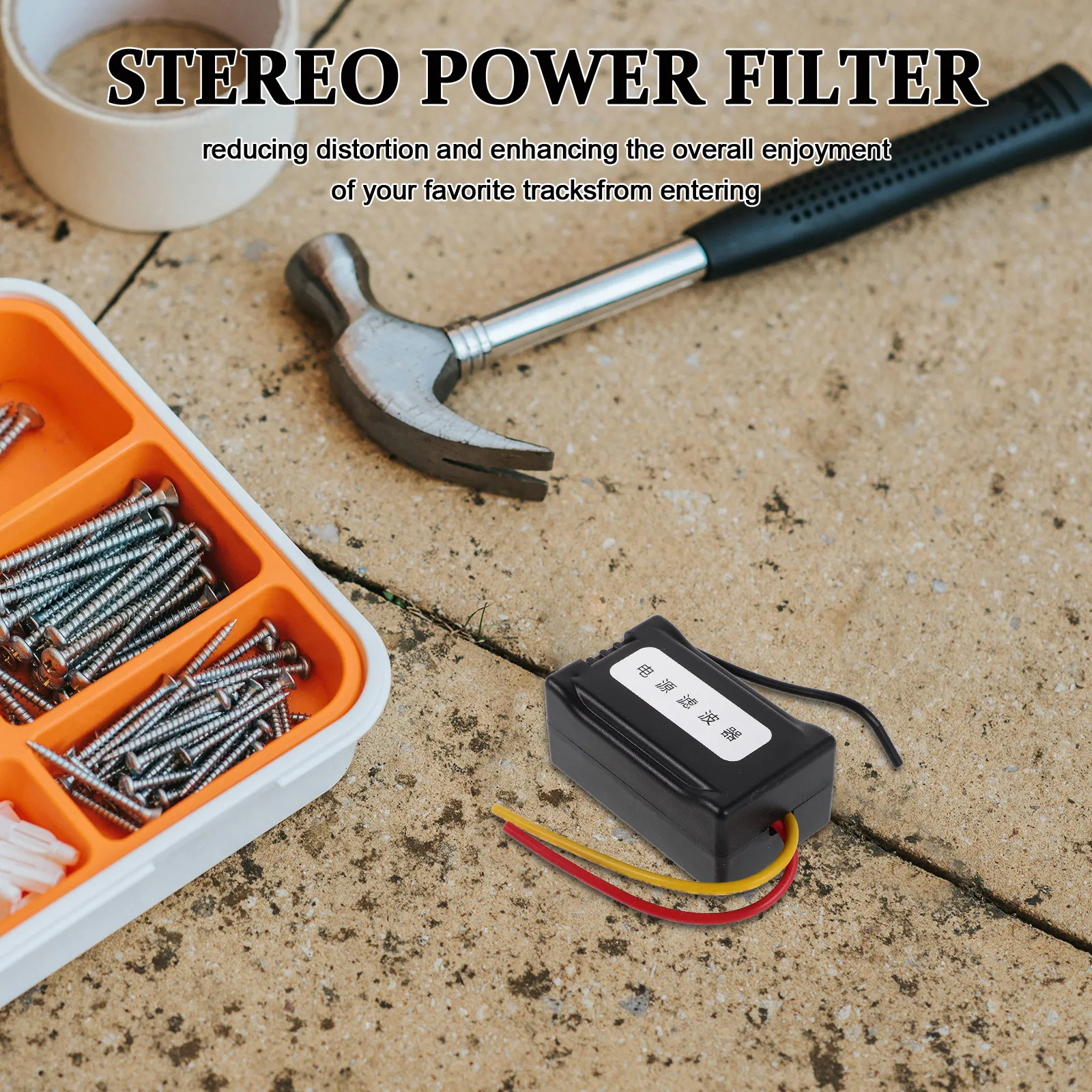 12V Vehicle Audio Isolator Ground Loop Filter Car Stereo Noise Reduction Device Stereo Power Filter Subwoofer Elimination
