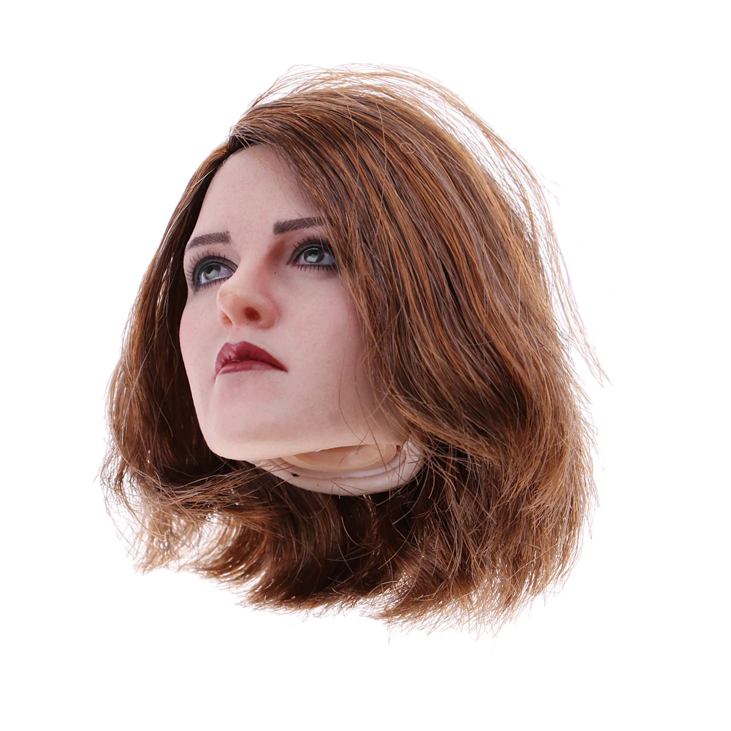 

Female Hair Head Sculpt 1/6 Scale PVC Woman Model Accessory for 12 Inch Figure Head Beauty Lady Decoration