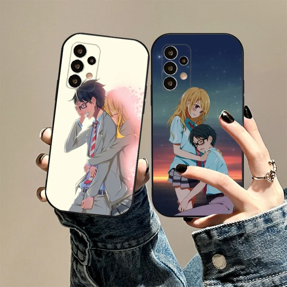 

Y-Your Lie in April Phone Case For Samsung S24,23,23,22,30,21,10,9,Note20 Ultra,Lite,Ultra,5G,Plus,FE,Black Soft Case