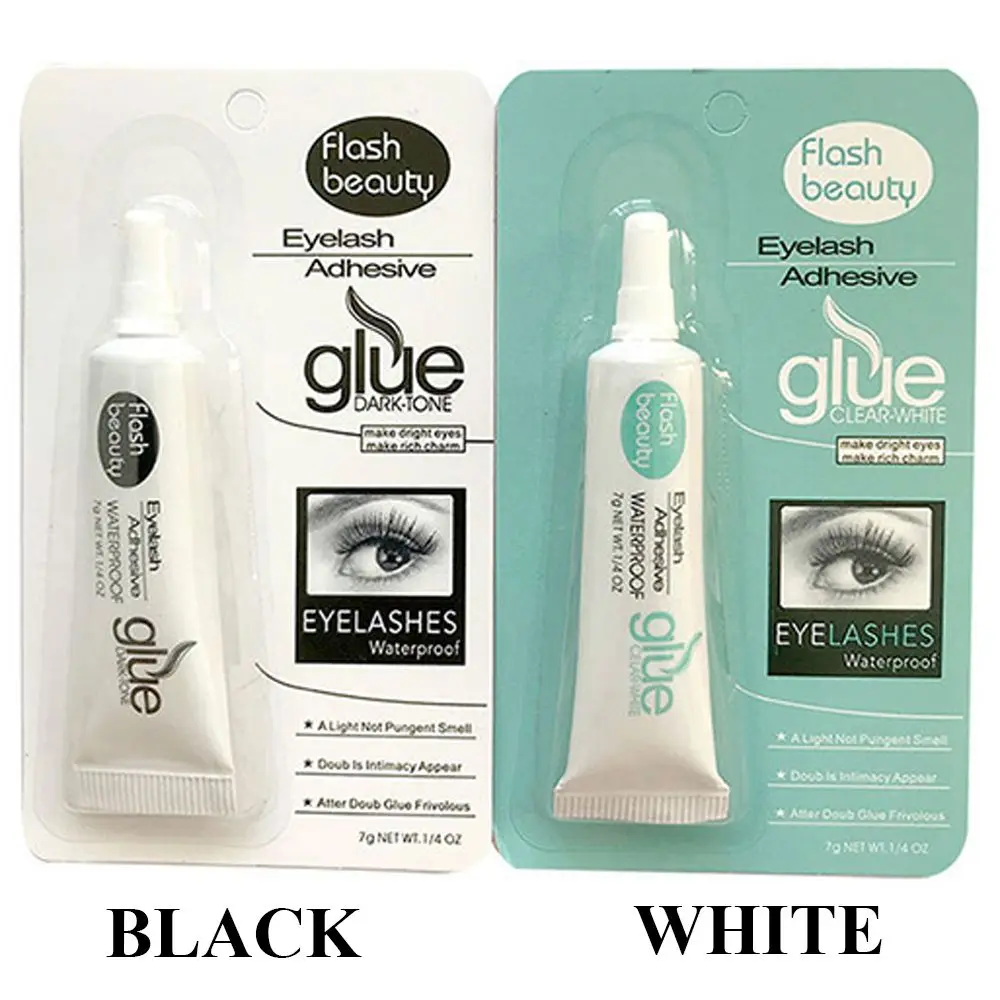 สีดําสีขาวปานกลางปลอดภัยกันน้ํา Flase Eyelashes กาวตาสองชั้นกาวเครื่องมือแต่งหน้า Eye Eyelash กาว
