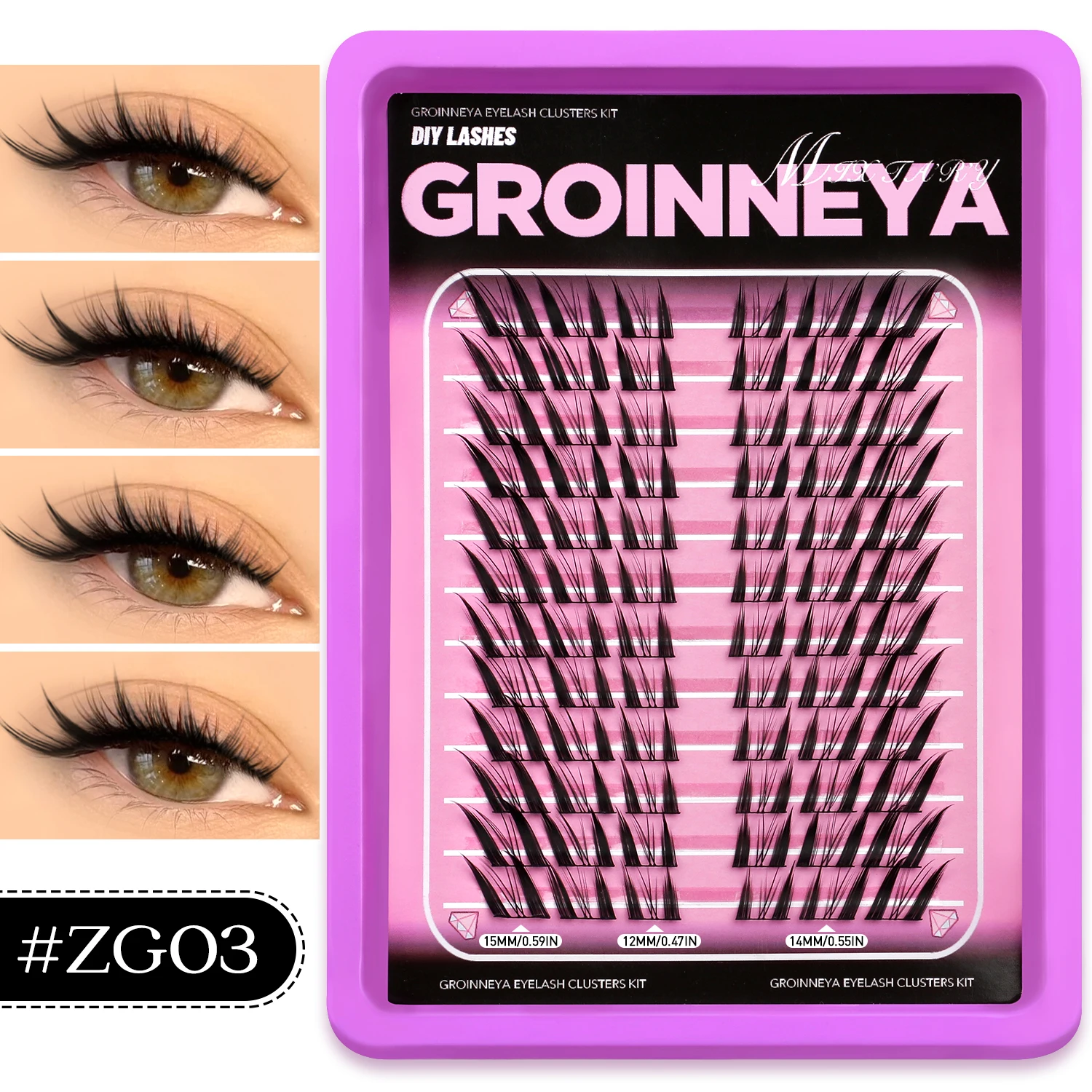 Cat Eye Cluster Lashes, 12 Rows DIY