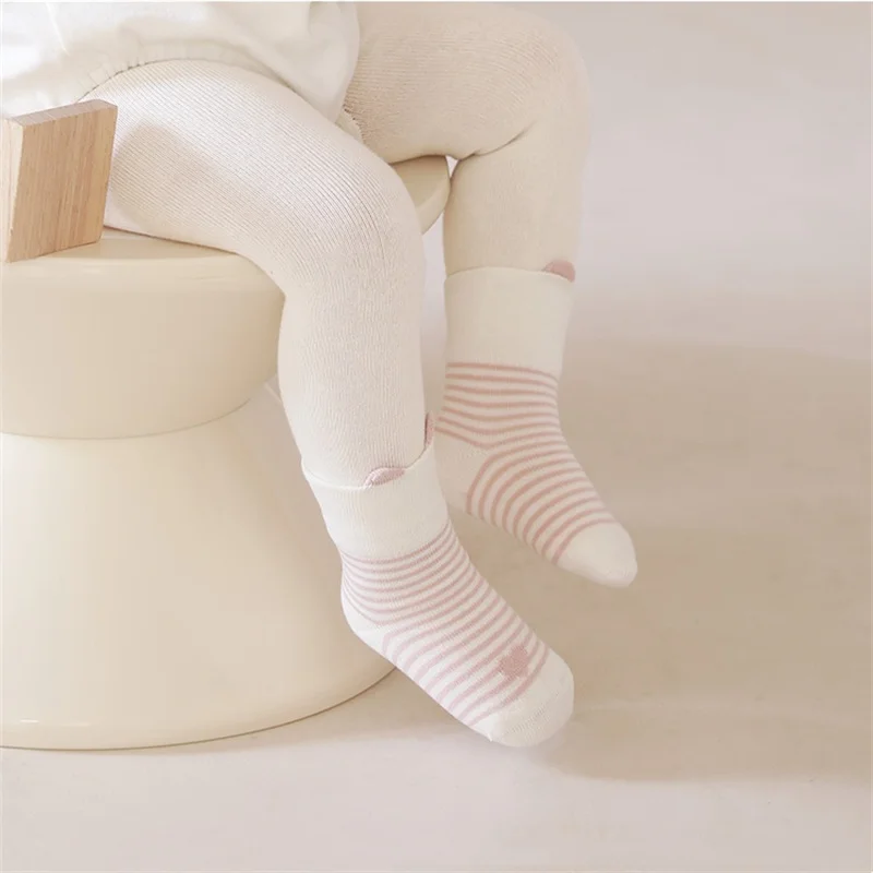 

Toddler Baby Socks For Boys Girls Spring Autumn Soft Cotton Infant Newborn Striped Casual Sports Kids Socks 0-3Y Children Sock