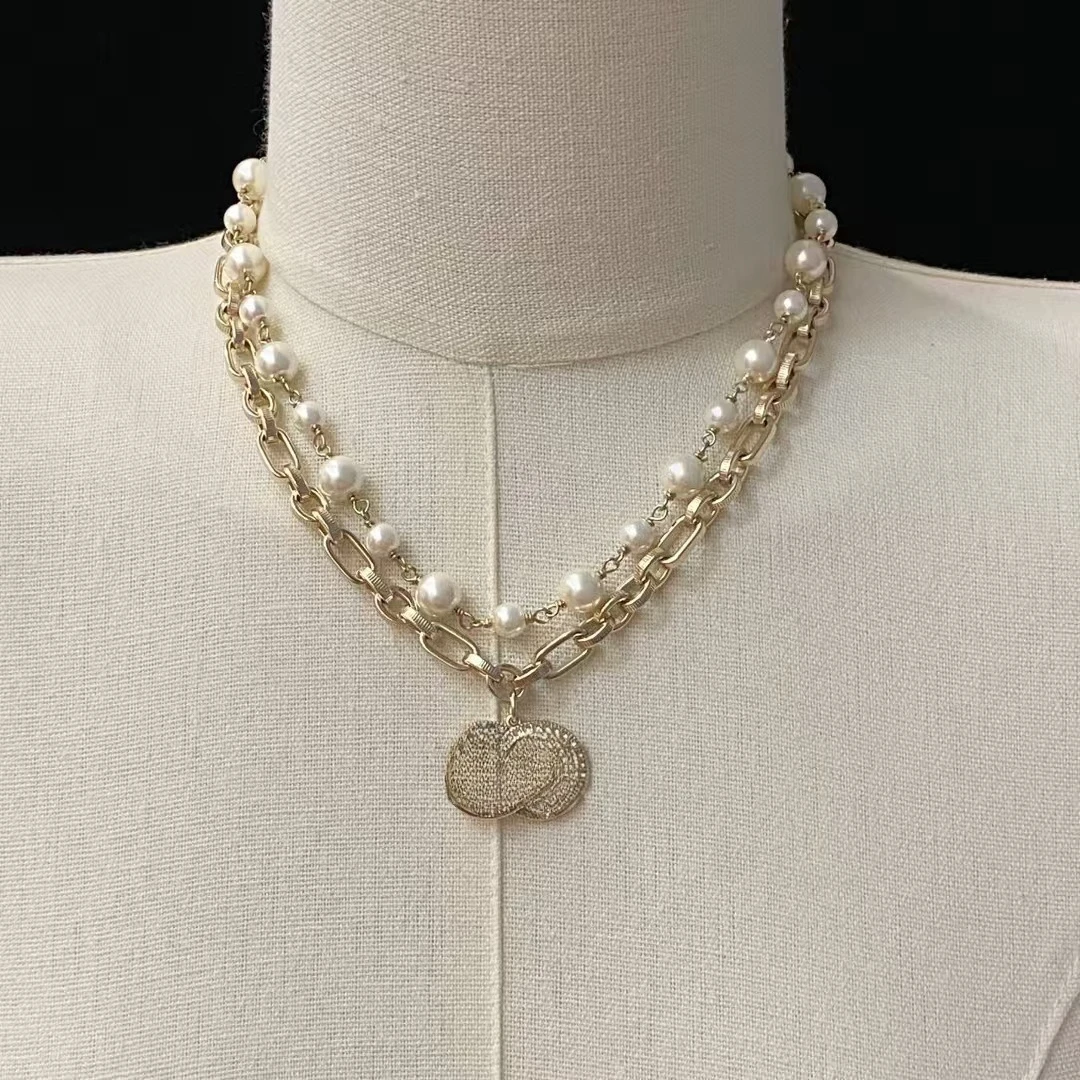 

Новое полое ожерелье любви, простое и модное универсальное жемчужное ожерелье любви