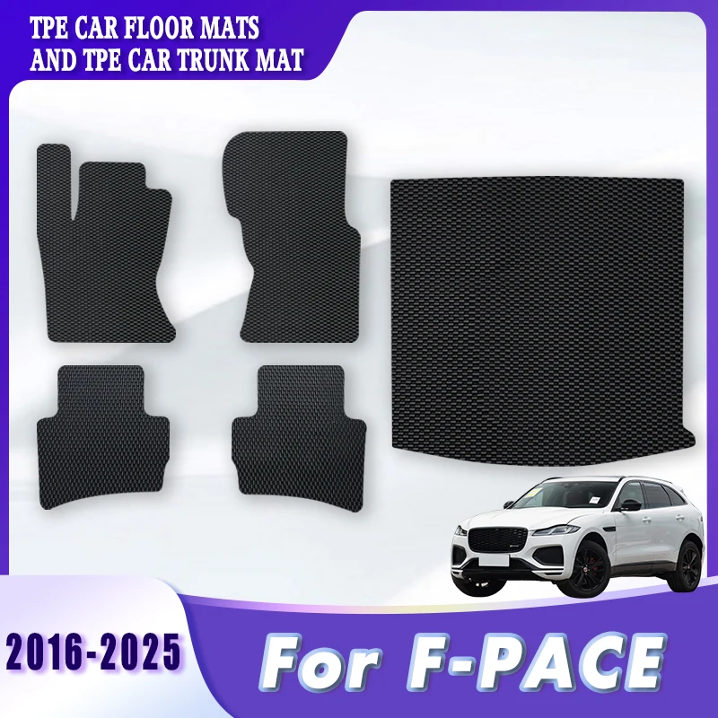 

TPE Car Floor Mats Trunk Carpets For Jaguar F-PACE 2025 2024 2023 2022 2021 2020 2019 2018 2017 2016 Auto Interior Accessories