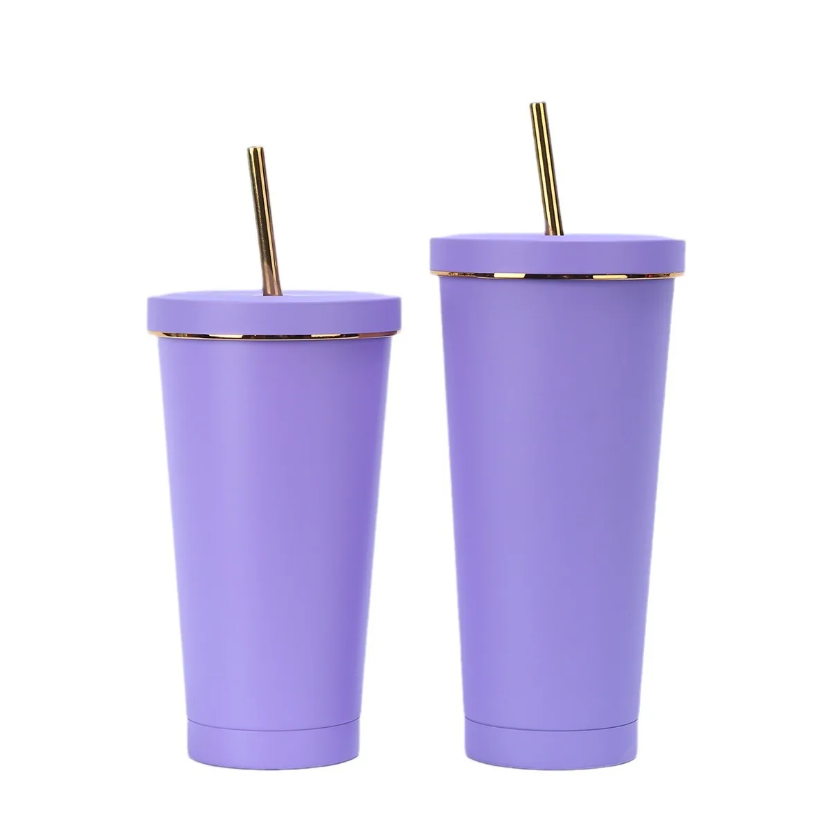 

500/750ml Stainless Steel Thermos Cup Double Insulation Vacuum Straw Cup with Lid Tea Milk Cup Beer Mugs Drinking Water Bottle