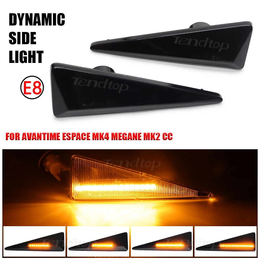 Car Dynamic LED Flashing Turn Signal Side Marker Lamp For Renault MK4 Vel Satis Wind Avantime Megane 2 Scenic 2 Espace 4