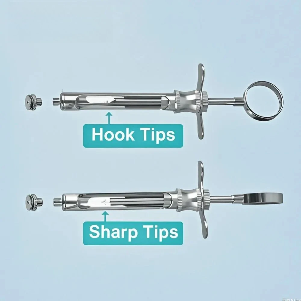 

1Pcs Dental Stainless Steel Anesthesia Syringe Hook/Sharp Tip Suction Injector Dentistry Surgical Instrument Tools