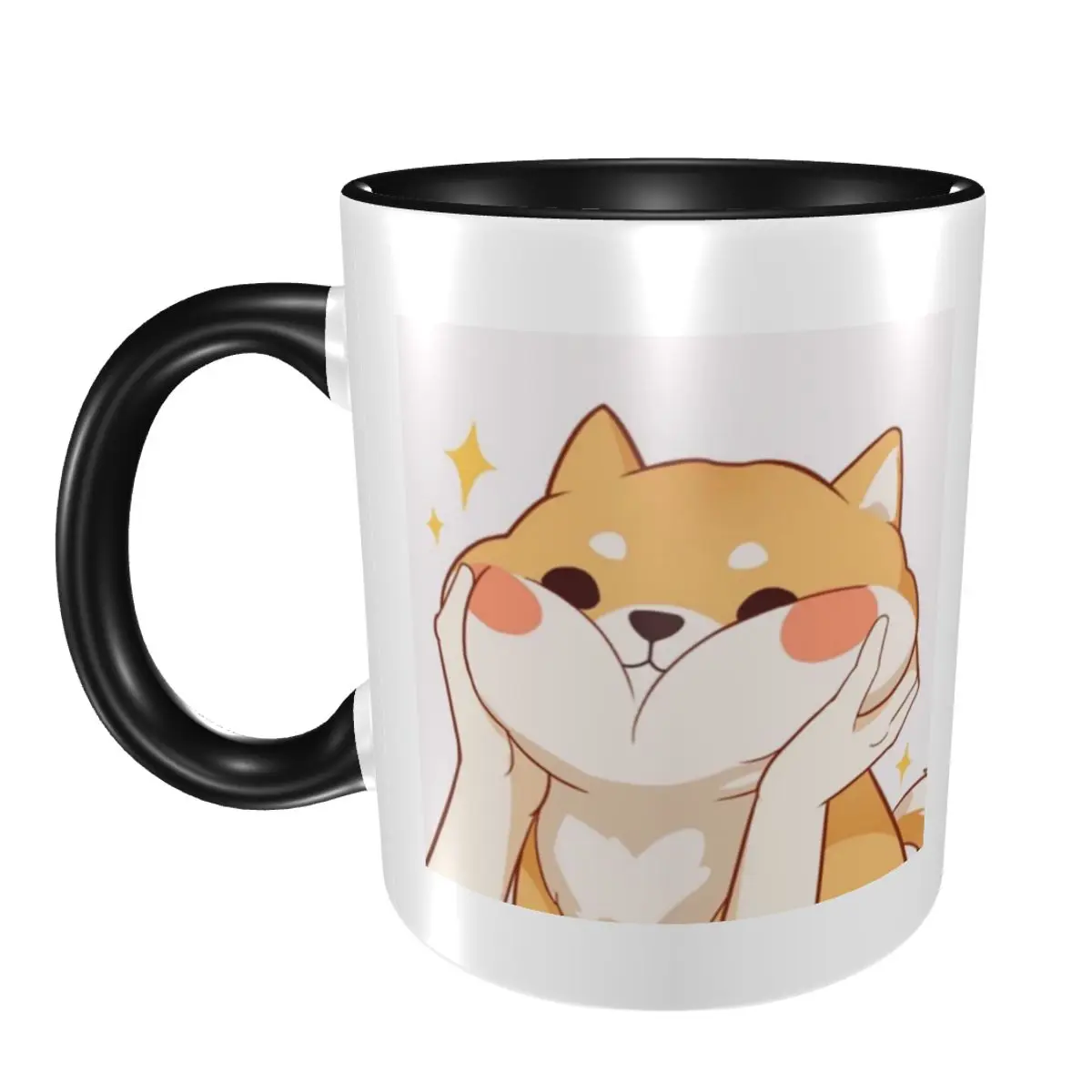 

Kawaii кружка Шиба-ину, забавные керамические кофейные чашки, чайные кружки, чашка для молока, посуда для напитков, подарок для женщины и мужчины