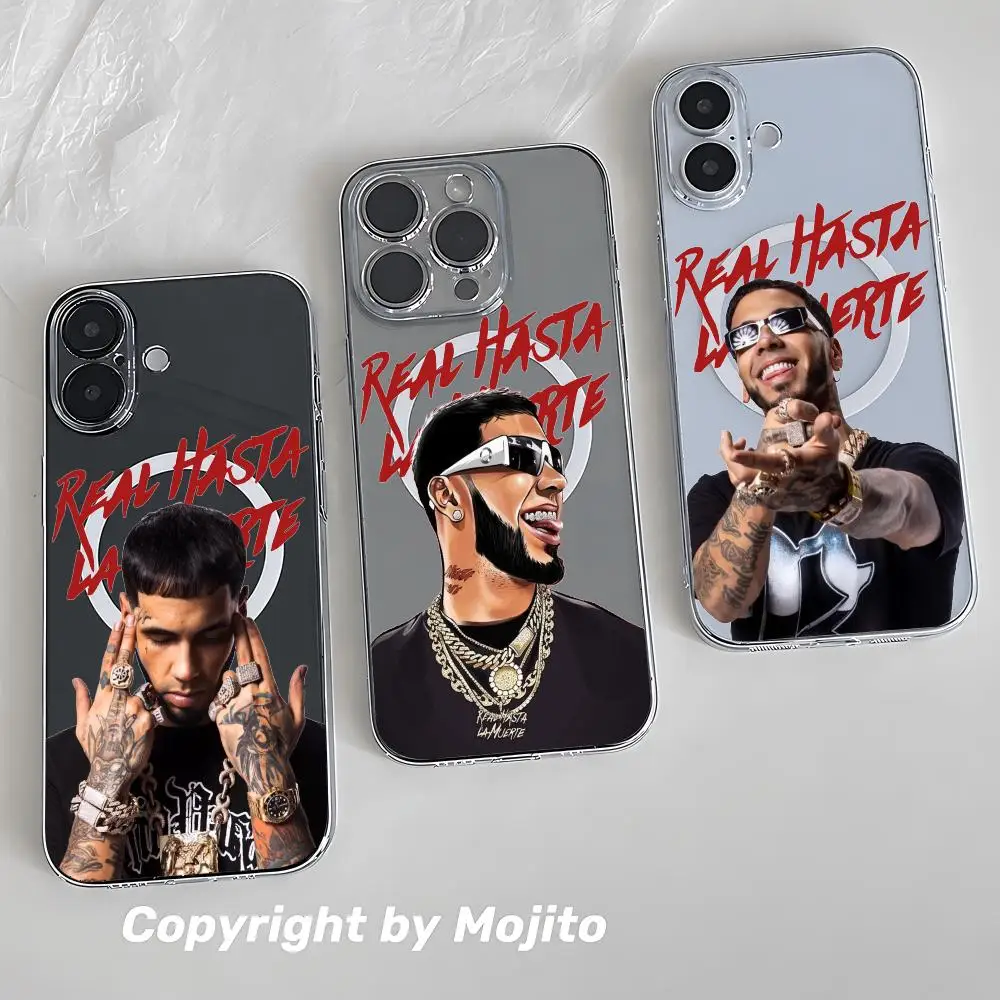 A-Anuel AA r-rapper H-Hot Phone Case For iPhone 17/16/15/14/13/12/11 Pro Max Clear TPU MagSafe Case Lens Protection Slim Fit