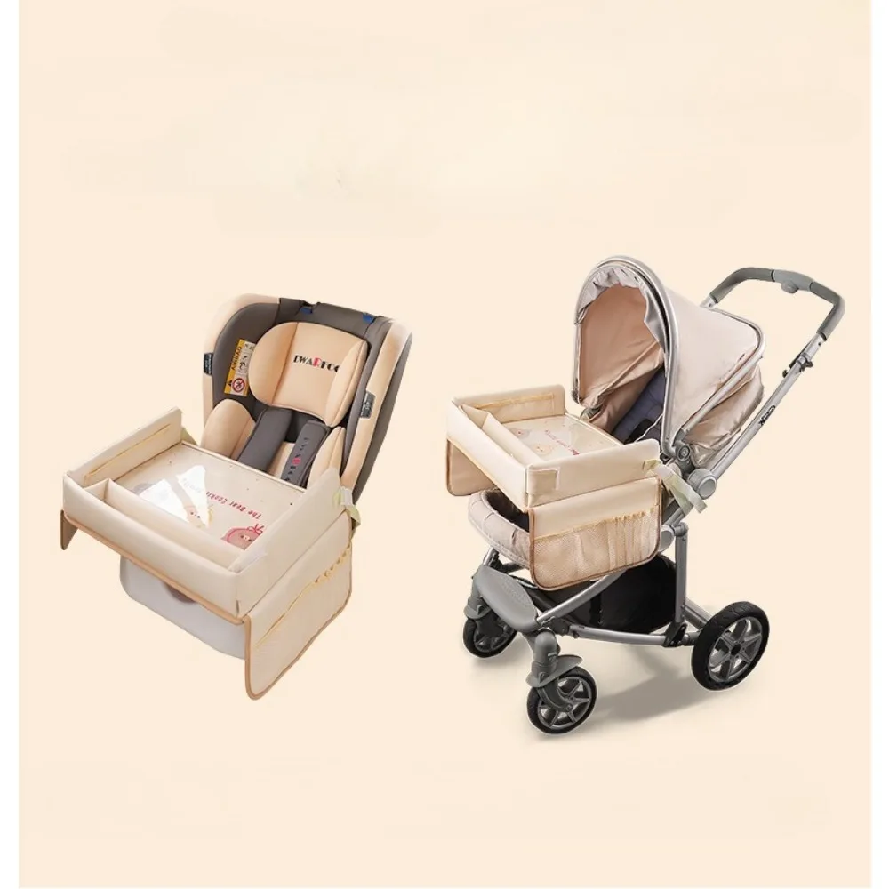 

Multifunctional Car Seat Tray for Kids Waterproof Baby Cartoon Toy Table with Storage Organizer