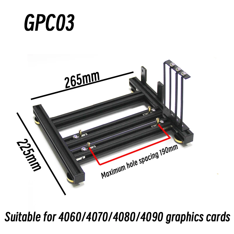 for 4080 4090 GPU+PSU holder DIY external graphics card rack with power supply base for ATX PSU aluminum