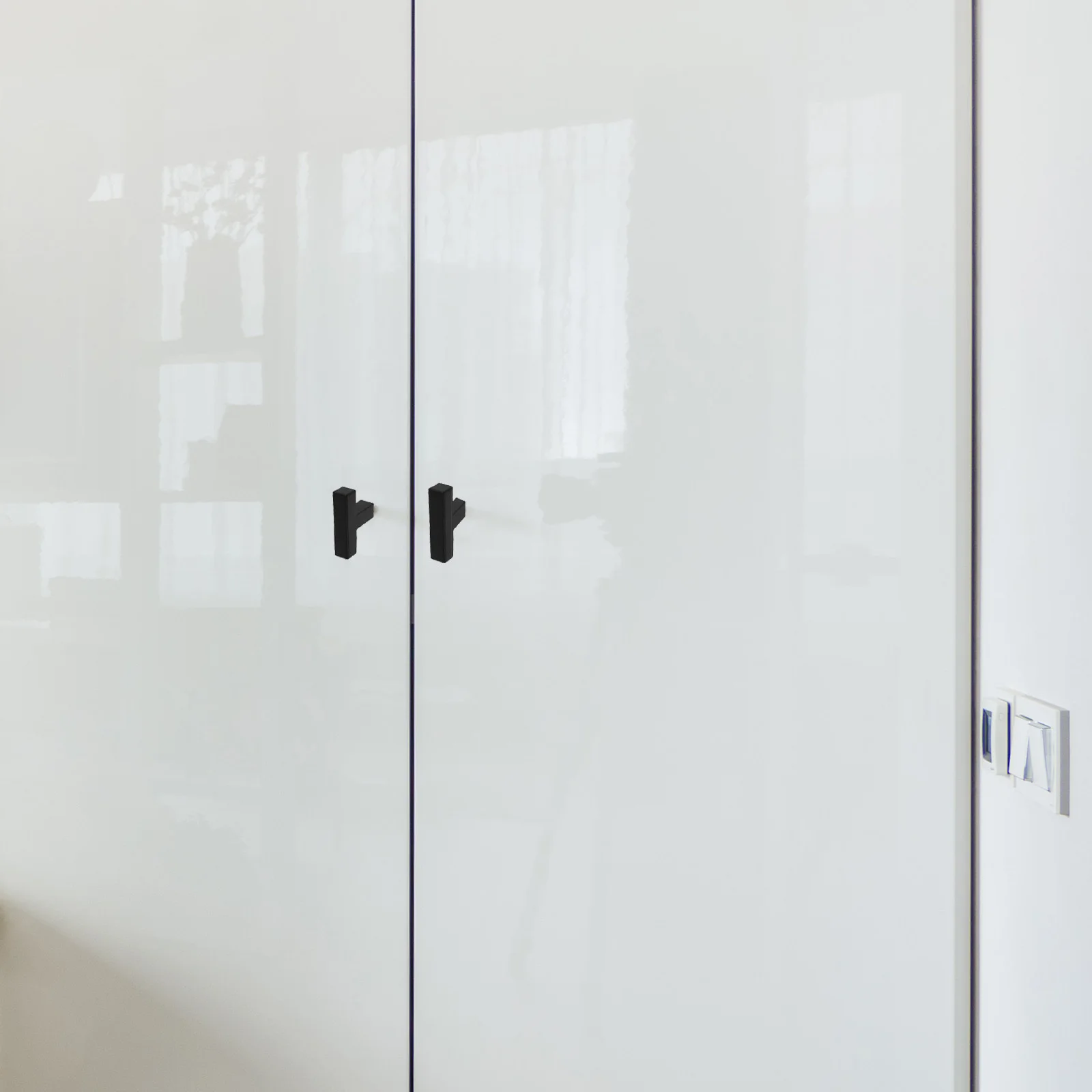 

1Set Sleek Cabinet Pull Replacement Stainless Steel Furniture Handle for Closet Cupboard Drawer Decorative Modern Style