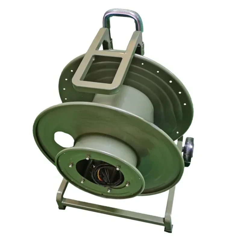 

Катушка для кабеля 120 В, 50 м, пустая оптическая волоконная катушка на 2 колесах, тележка для кабельной катушки