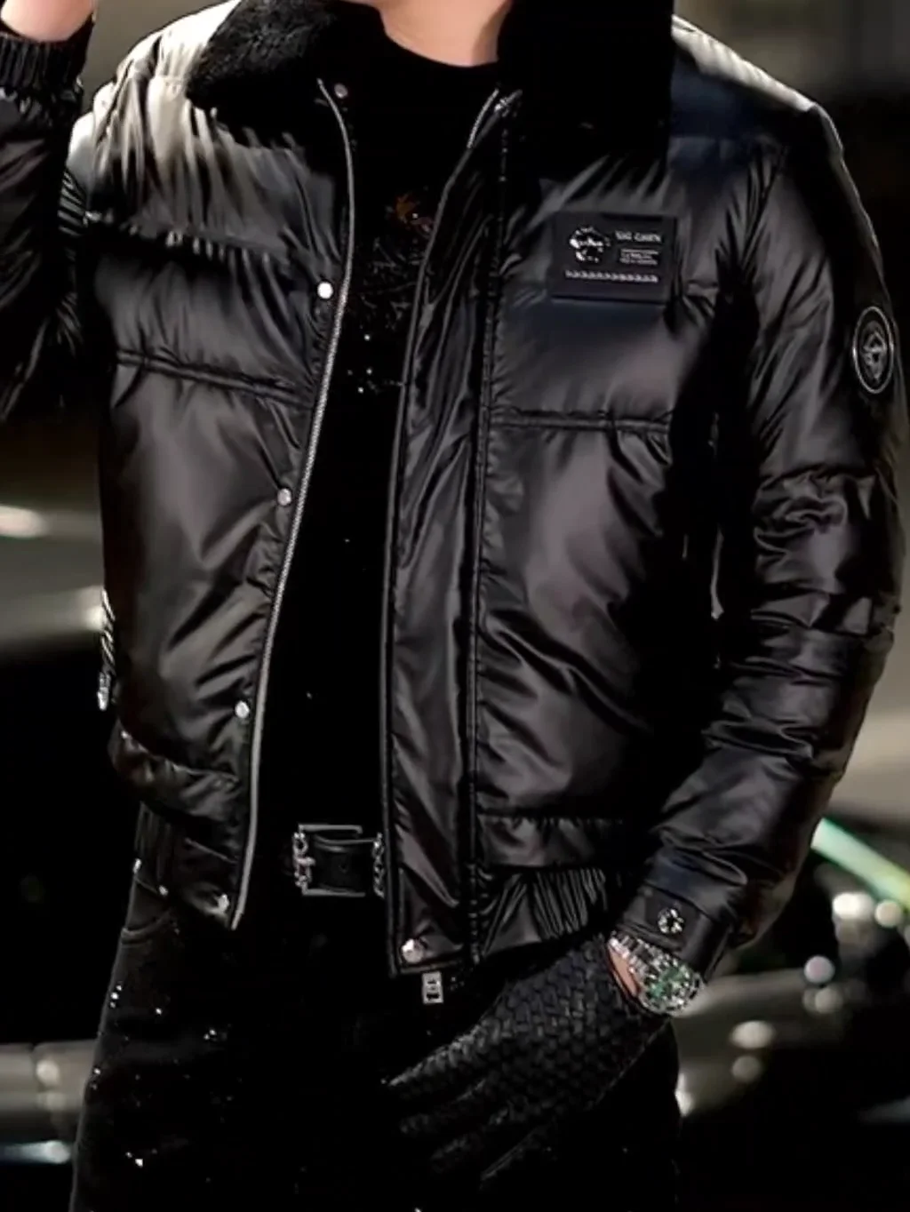 

Модная повседневная мужская пуховая куртка с меховым воротником, универсальная, осенне-зимняя, новая, молодежная, деловая, антибактериальная