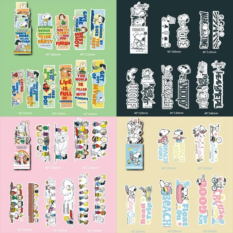 kawaii snoopy memo pad bookmark creative dog book marks papelaria etiqueta material escolar presente 10 pcs por bolsa 01