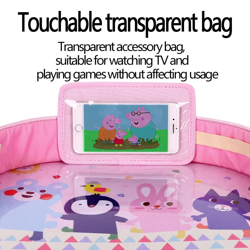 ถาดอาหารเด็กอเนกประสงค์สำหรับเบาะรถยนต์ กันน้ำ กันเปื้อน พร้อมโต๊ะกิจกรรม ถาดถอดออกได้และซักล้างได้