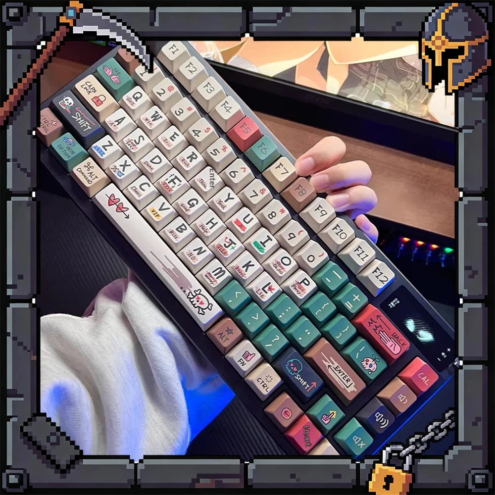 PIIFOX KCTY PC Keycaps Thermal Sublimation Personality Keyboard Keycaps PBT Factory Height For Customized PC Accessories Gifts