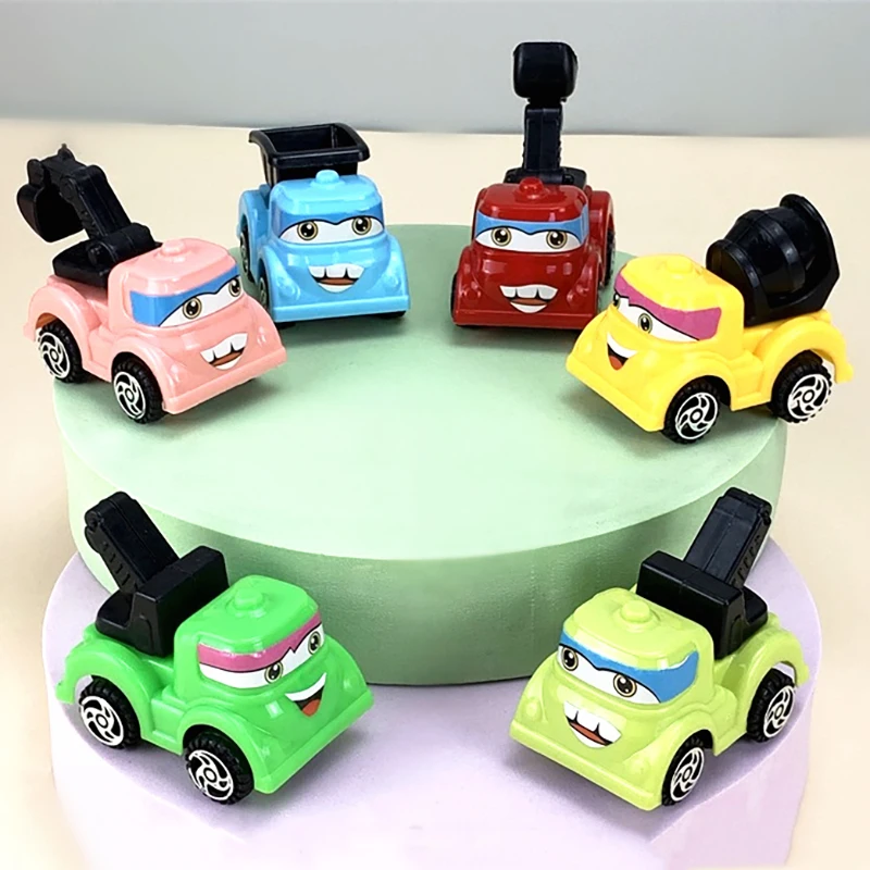 Kids Pull Back Car Toy Cartoon Cute Mini Simulation Engineering Vehicle Model Kids Puzzle Toys Car Best Birthday Gifts For Boys