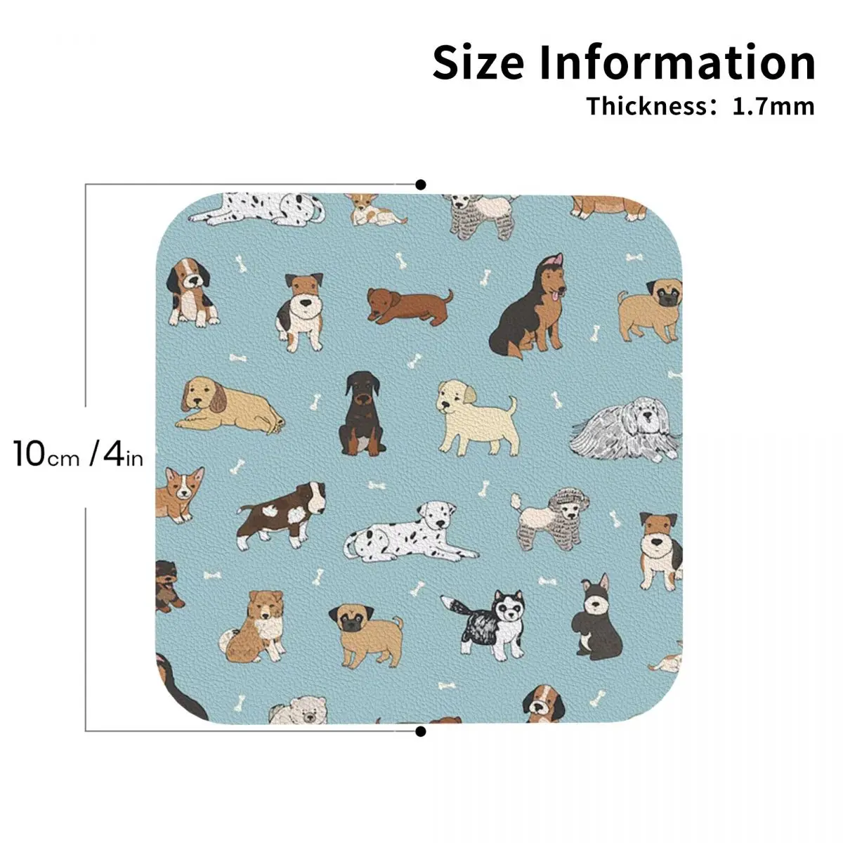 

Подставки для щенков, кожаные салфетки, водонепроницаемые изоляционные кофейные коврики для дома, кухни, обеденные подушечки, набор из 4 шт.