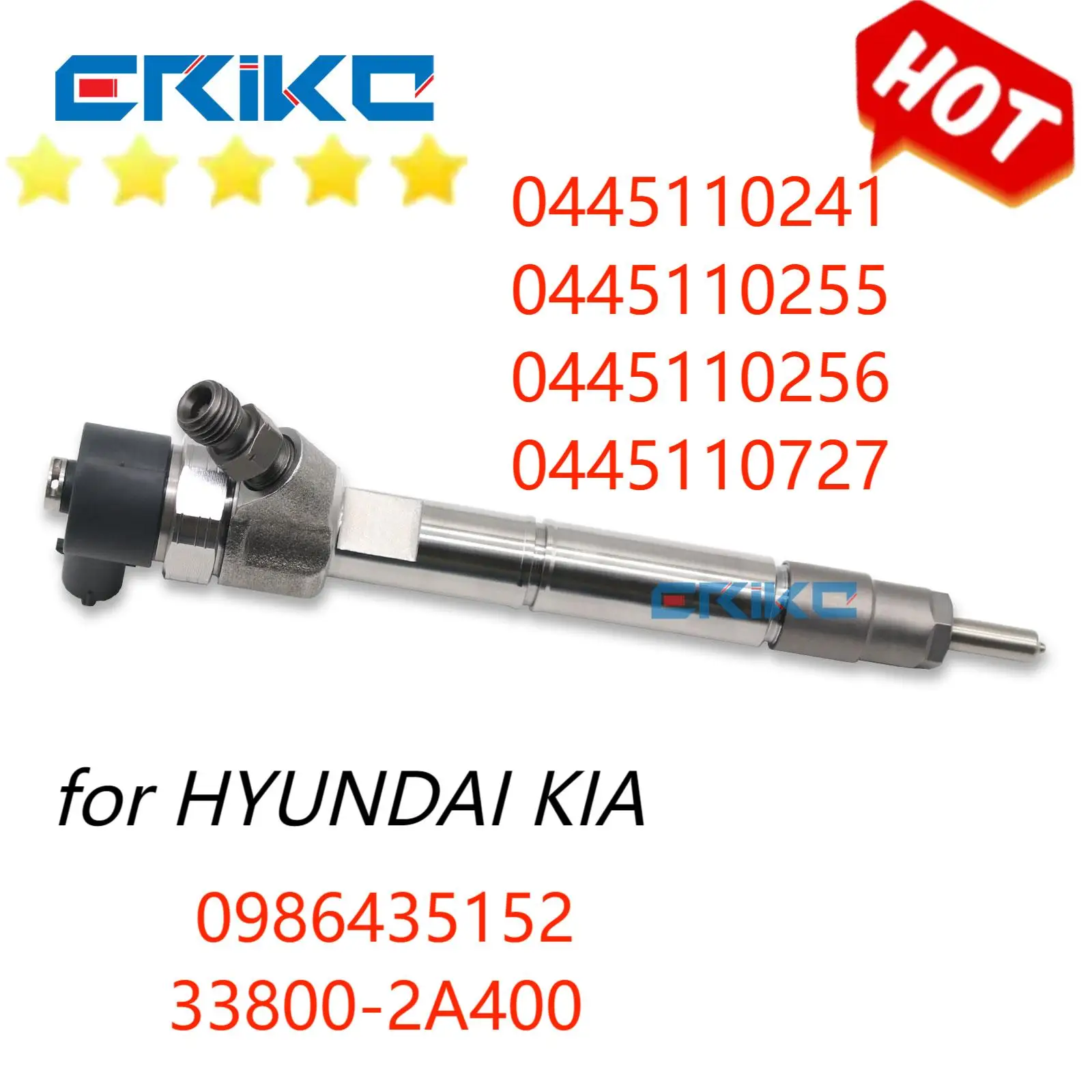 

0445110255 0445110256 338002A400 New Diesel Fuel Injector Nozzle 0445110727 For Hyundai i30 Accent KIA Ceed Rio Injection Assy