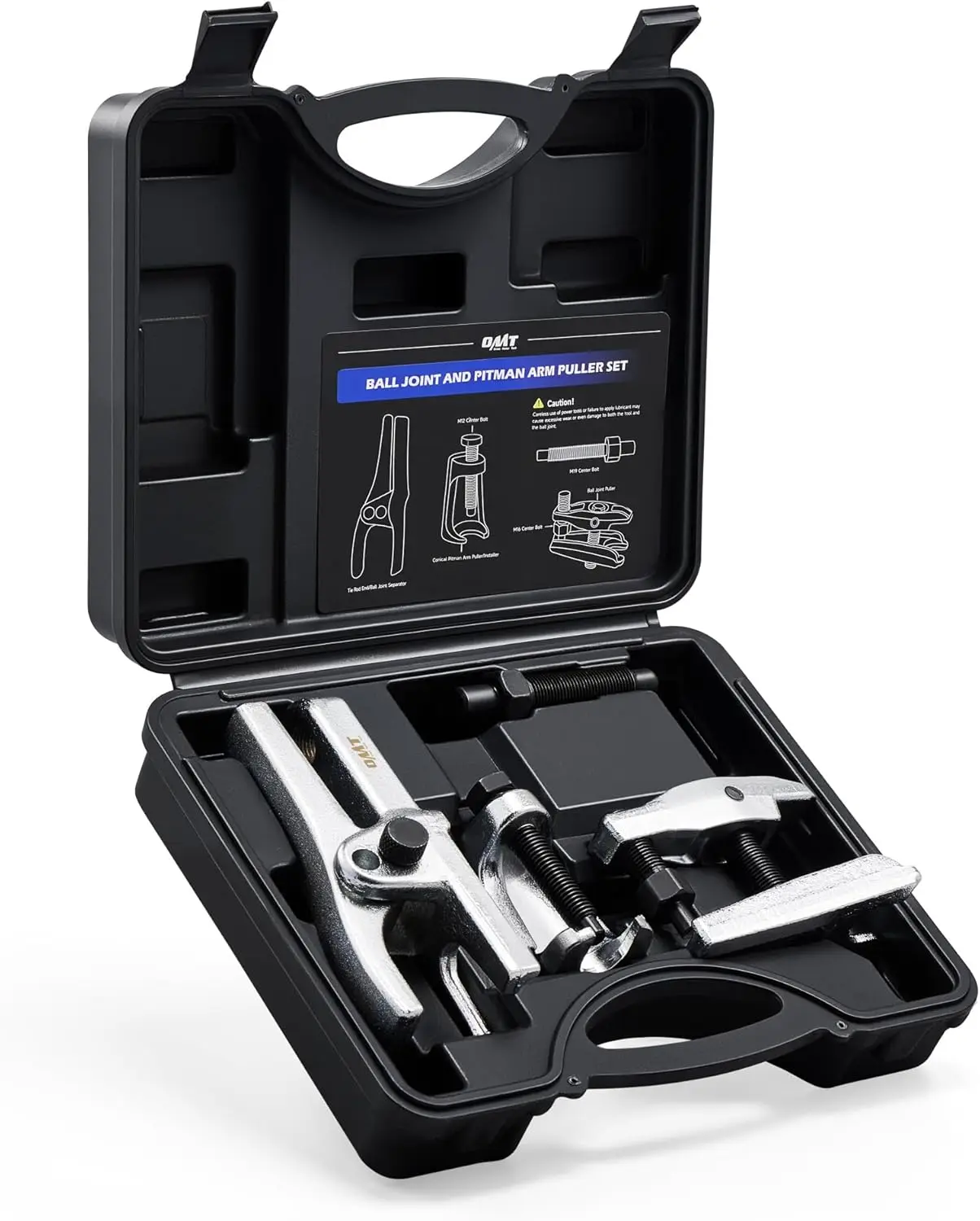 

3pc Ball Joint & Tie Rod Puller Set with Case, Heavy Duty Pitman Arm Tool for Front End Service