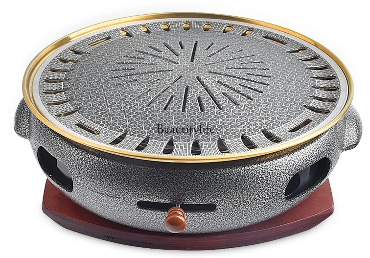 Japanese-Style Cast Iron Stove Household Barbecue Plate Restaurant Charcoal Fire Meat Roasting Pan