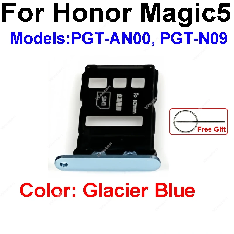 Sim Card Tray Socket Adapter For Huawei Honor Magic5 Magic 5 Pro Lite Sim Card Reader Slot Connector Holder Replacement Parts