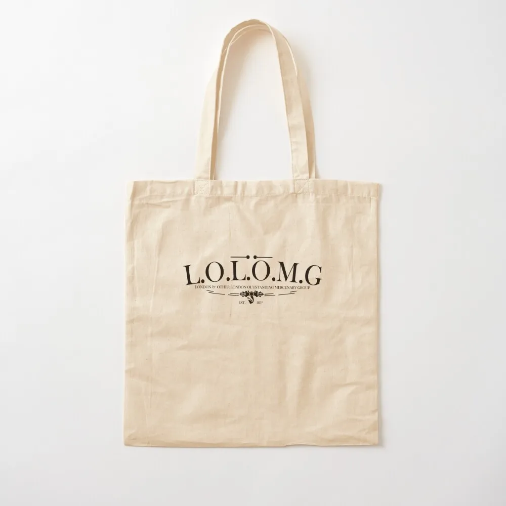 

LOLOMG - London and Other London Outstanding Mercenary Group Logo Tote Bag Women's handbag eco pack Gift bag Canvas Tote Bag