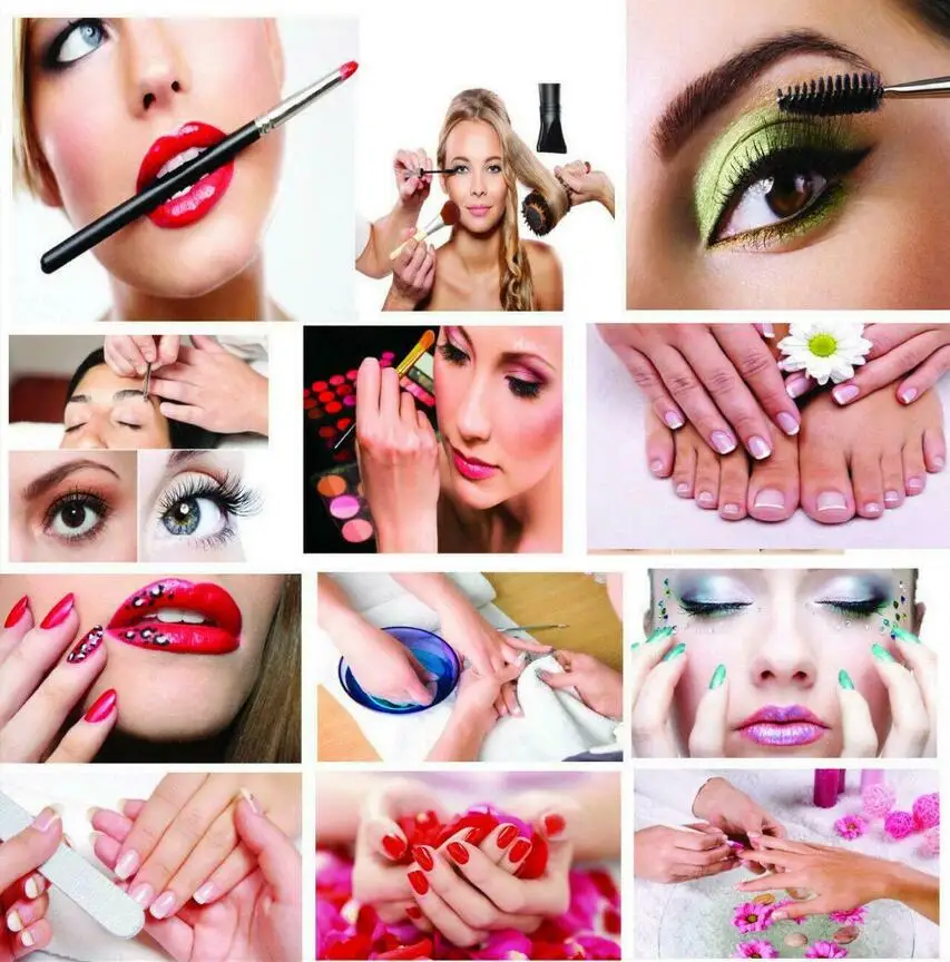 

Lot style Choose Salon Beauty Makeup SPA Hairdresser Manicure Pedicure Poster Art print Silk poster Home Wall Decor