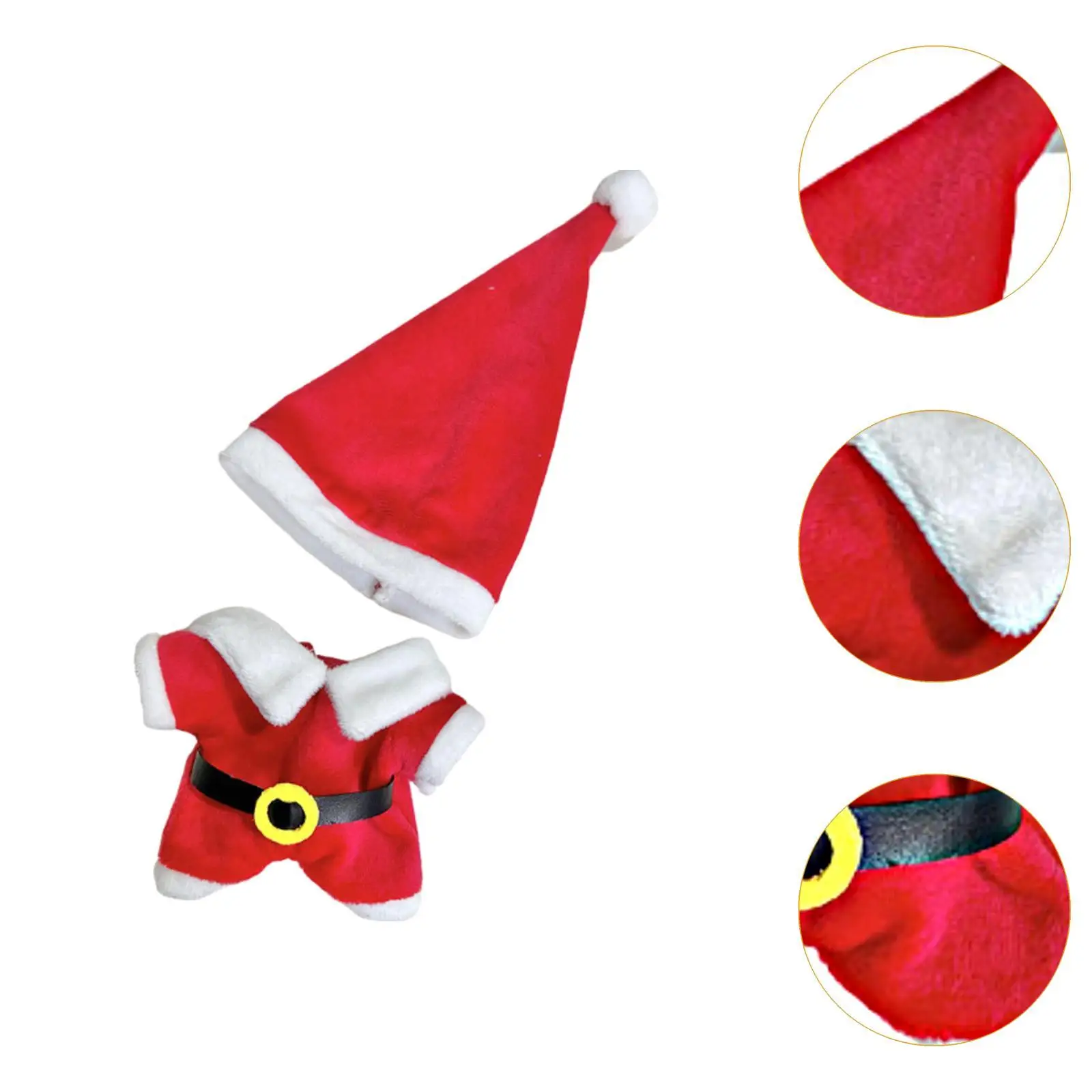 Ropa navideña para muñecas, traje de muñecos, ropa de animales de peluche con sombrero rojo, disfraces, accesorios para muñecos de peluche, traje bonito, 2 uds.